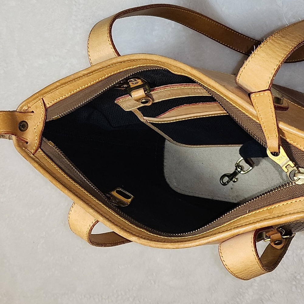 Vtg Dooney & Bourke Cabriolet Leather Shopper Tote Shoulder Bag - Picture 15 of 16